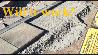 Will a concrete dry pour work under pavers? Doing a dry pour cement base under a paver sitting area.
