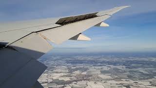 A winter wounderland Stansted Landing: Emirates B777 *wingview*