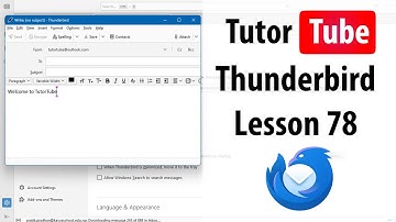 Thunderbird - Lesson 78 - Addressing Settings