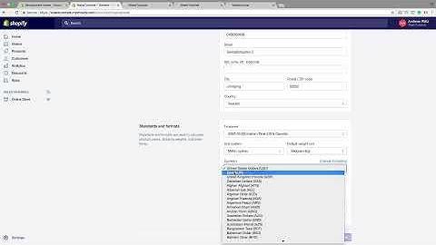 Boundless Theme Shopify Tutorial - How to Change Currency 2018