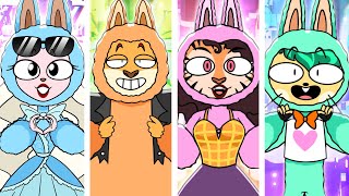 Rocky Rakoons Labubu Zimono Party  Funny Animation Meme tiktok viral trending