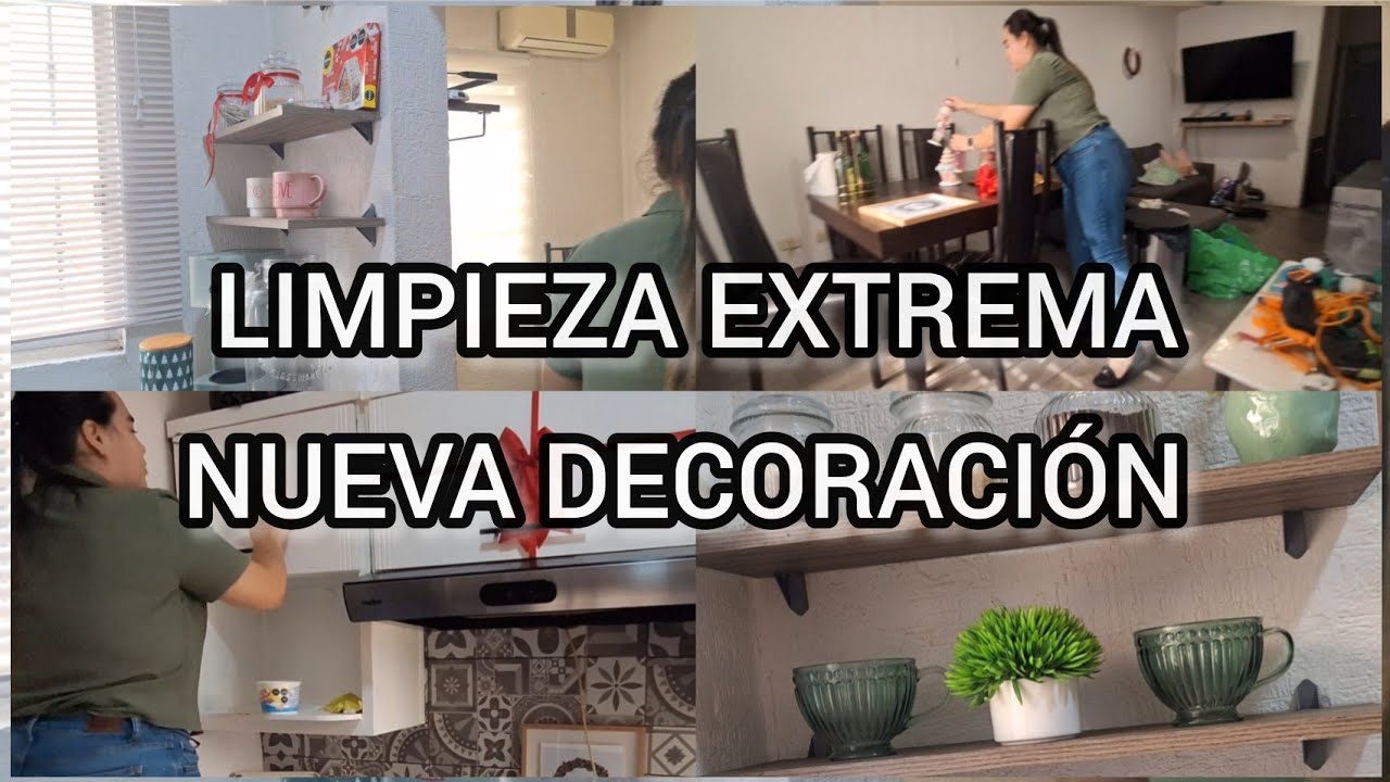 LIMPIEZA EXTREMA A MI COCINA🔴 NUEVA DECORACIÓN 🪴 COMPRA EN COPPEL