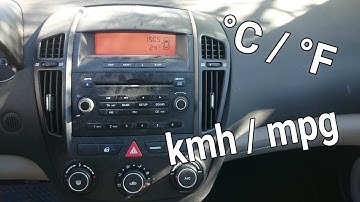 Kía Ceed change units in dashboard