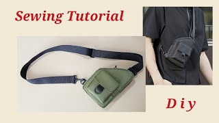 SEW SLING BAG LIKE A PRO / SEWING TUTORIAL NO.7 / NEW DESIGN BAG DIY