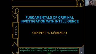 CDI 211- FCII- CHAPTER 7 - EVIDENCE AND ITS IMPORTANCE TO INVESTIGATION.