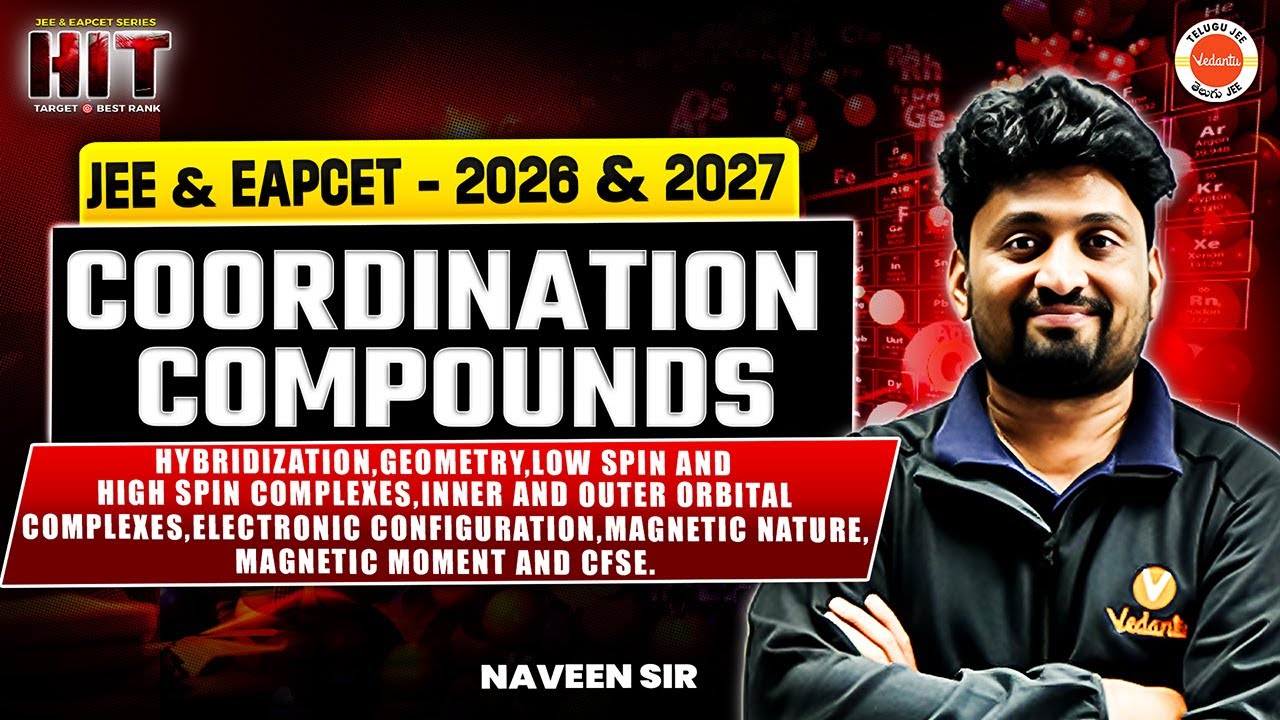 Coordination Compounds - Hybridisation| JEE & EAPCET 2026-2027 | HIT Series | Chemistry | Naveen Sir