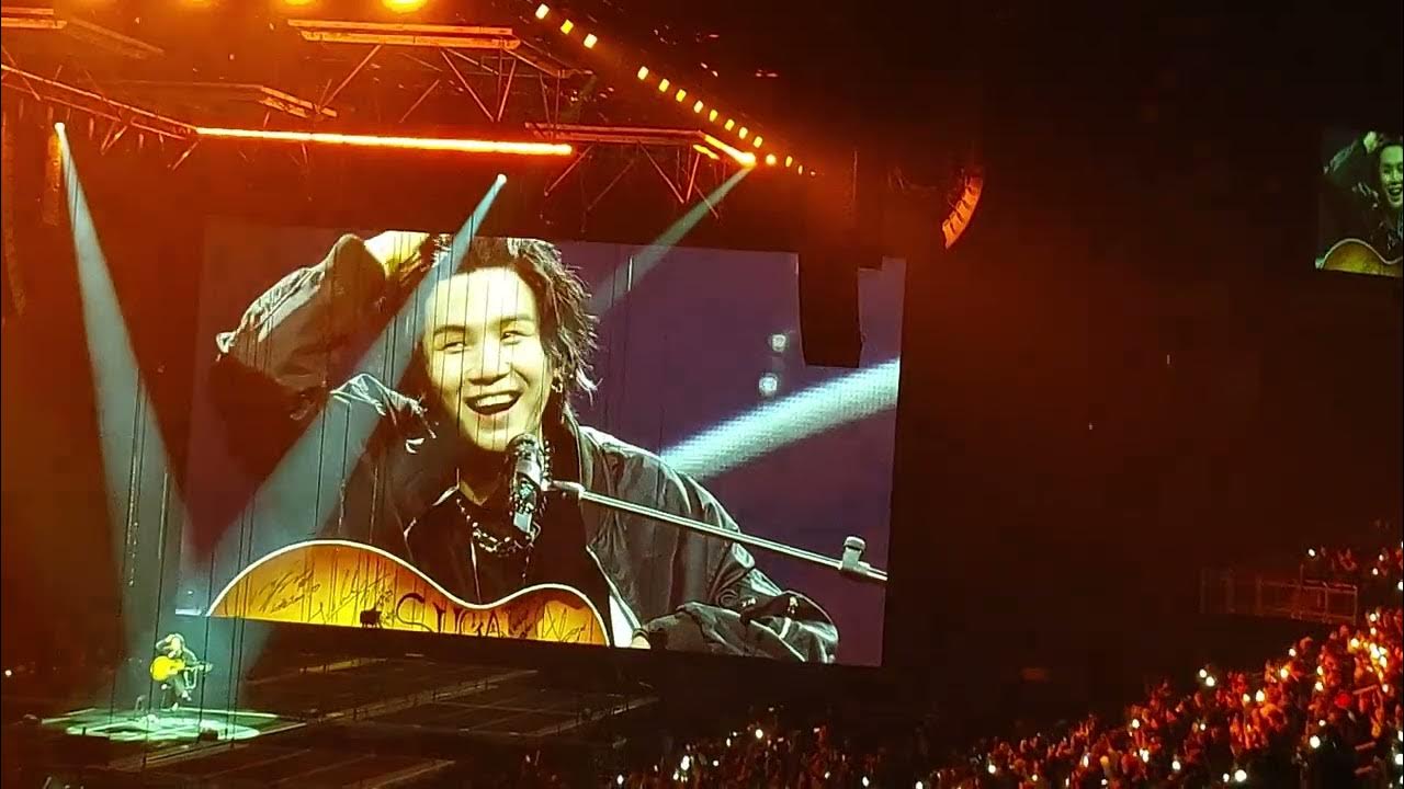 Suga breaks guitar string live concert YouTube