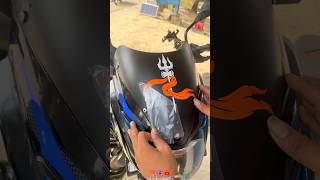 🔱 Trishul Radium Sticker Pulsar Bike..#shorts #jaimahakal #trishul #bajajpulsar #modified 🔥