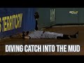 Billy Hamilton makes diving catch in the mud and rain, a breakdown