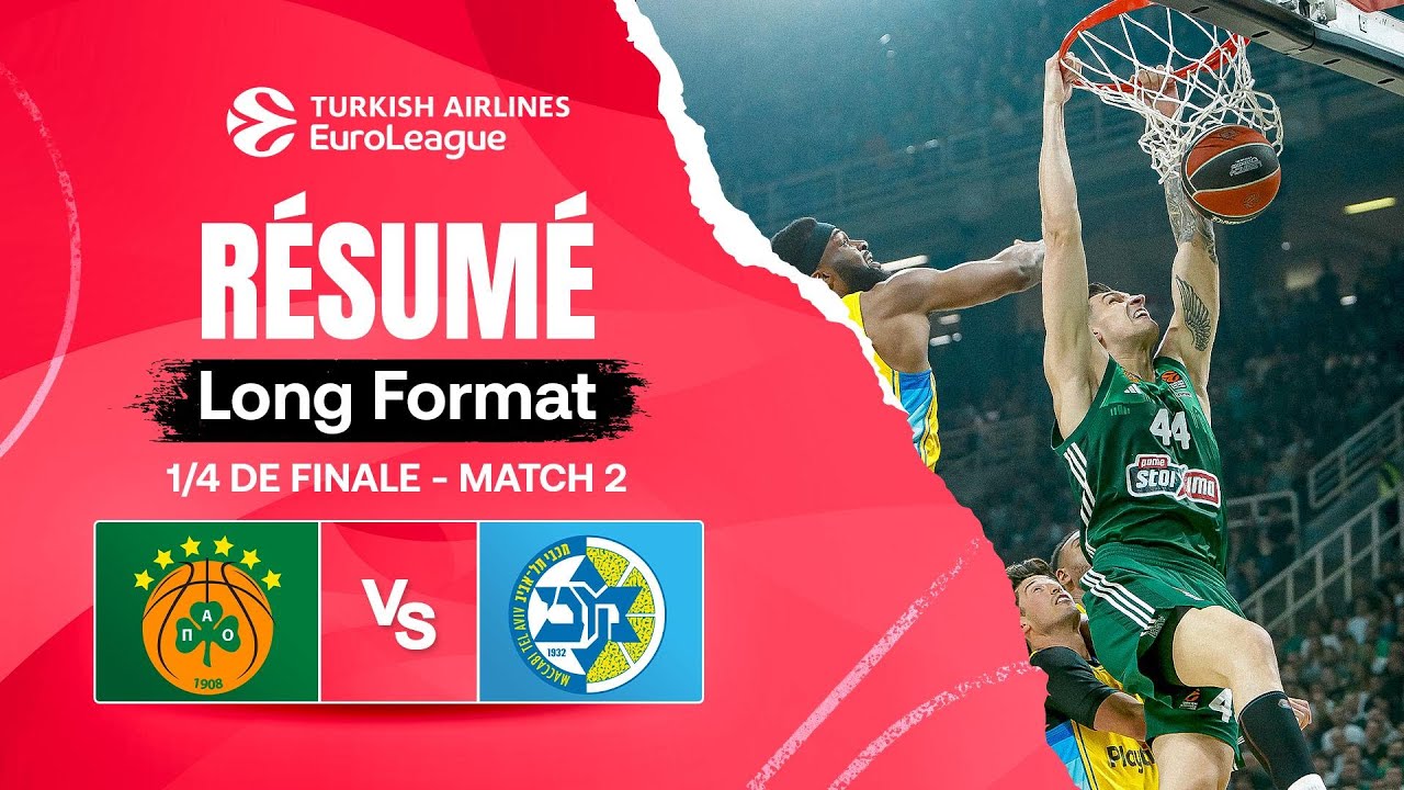 ENCORE UN MATCH MAGIQUE  LOAKA  Pana vs Maccabi   Rsum   EuroLeague 14 de finale Match 2