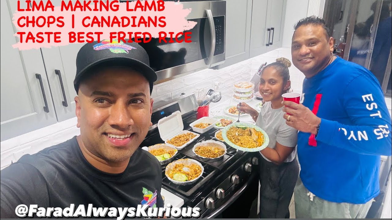 LIMA MAKING LAMB CHOPS CANADIANS FRIED RICE TASTE TESTING BARBER