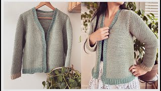 Tunisian Crochet Cardigan Step by Step Tutorial