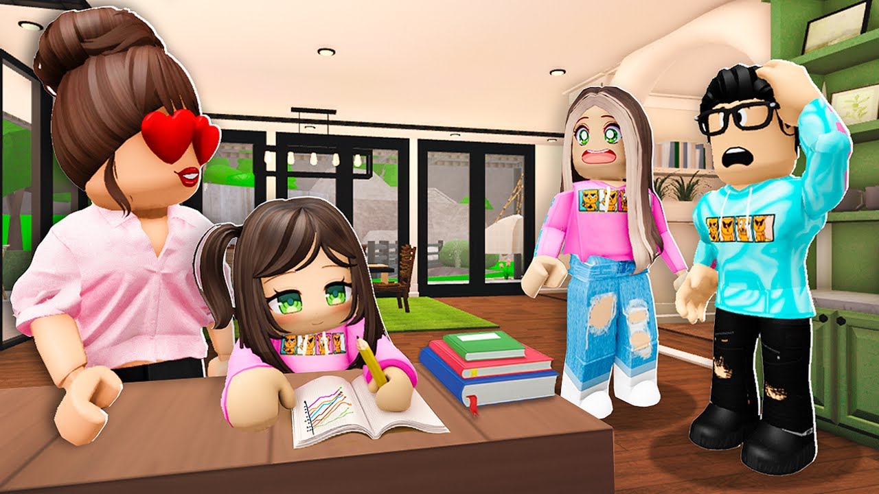 Our Daughter's Tutor Has A CRUSH On My Boyfriend! (Roblox Bloxburg)