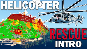 INTRO SINKING SHIP FIRE Helicopter Rescue! -  Stormworks: Build and Rescue Gameplay
