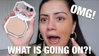I'M SHOOK... TESTING THE NEW FENTY BEAUTY POWDER FOUNDATION | 10HR WEAR TEST | KAUSHAL BEAUTY screenshot 5