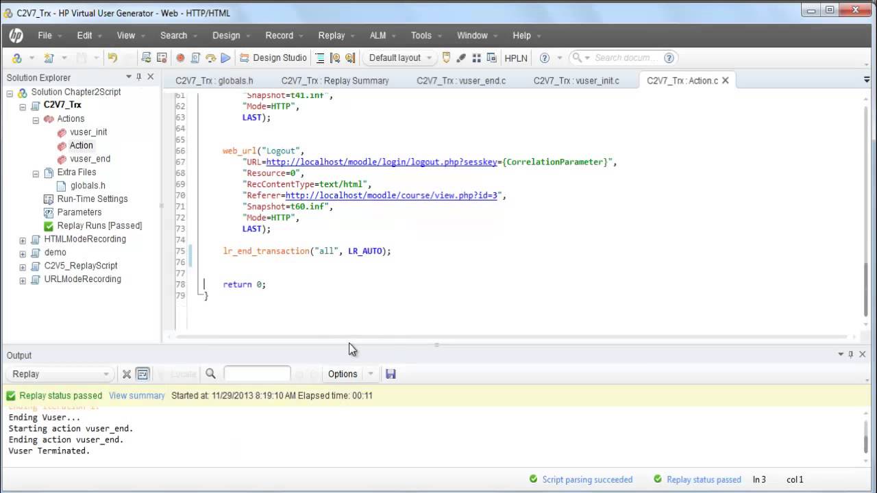 C2V7 Measuring time using transaction