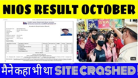 Nios result 2022 october|nios result|nios october exam result date 2022|nios exam result|#niosresult