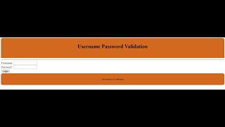 Ex5b: Username and Password Validation using JavaScript