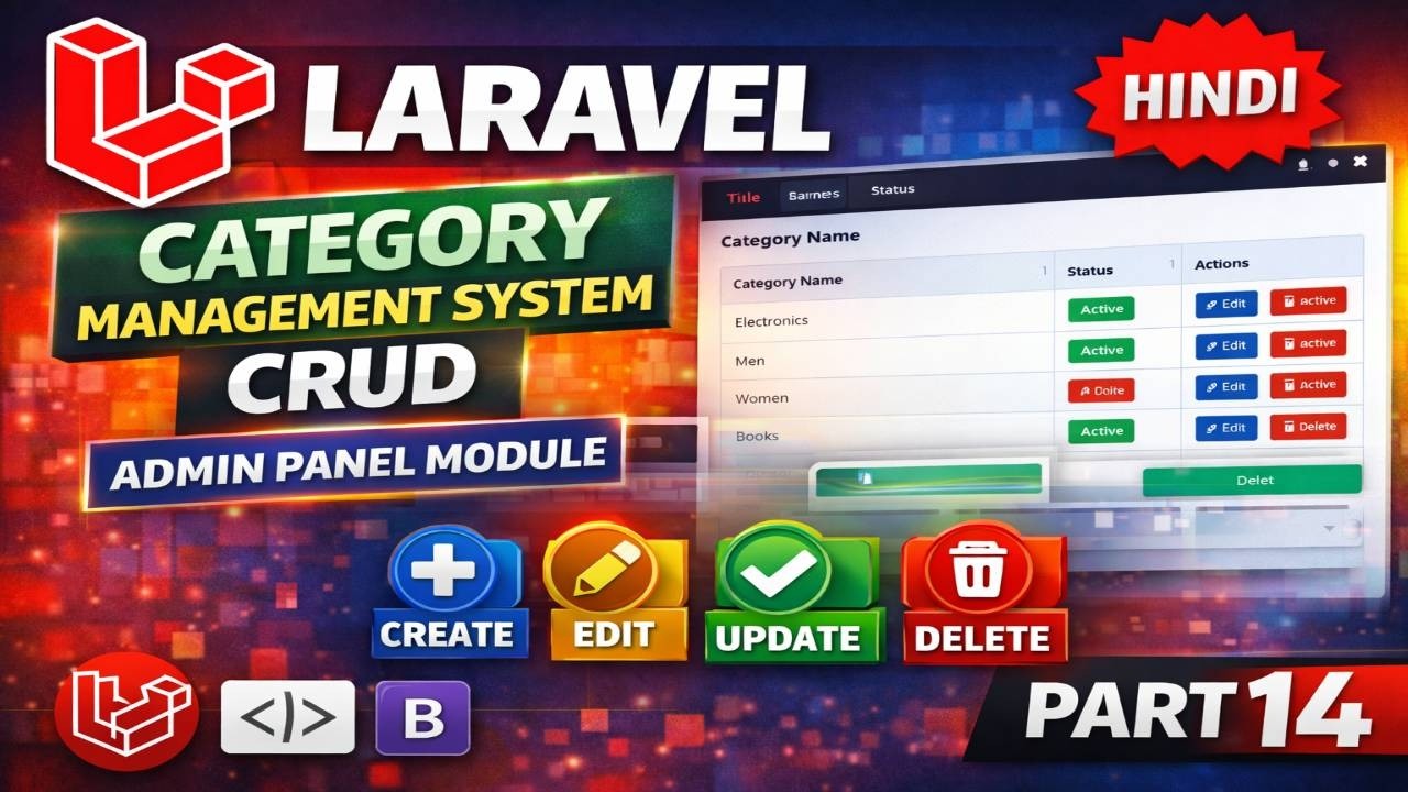 Laravel Category Management System CRUD | Admin Panel Module | Hindi ...