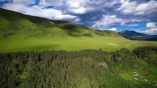 Aerial Footage Of The Fascinating Yukog Grland In Dawu County, Sichuans Garze