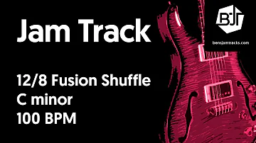 12/8 Fusion Shuffle Jam Track in C minor "Ace of Hearts" - BJT #46