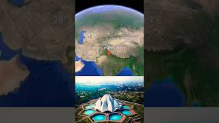 Delhi Famous Lotus Temple On Google Earth