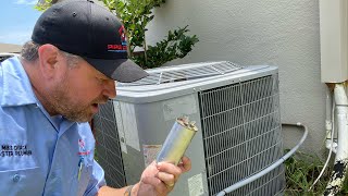 Carrier Central AC System Not Cooling - Outdoor Unit Not Running Bad Capacitor Diagnosed & Replaced