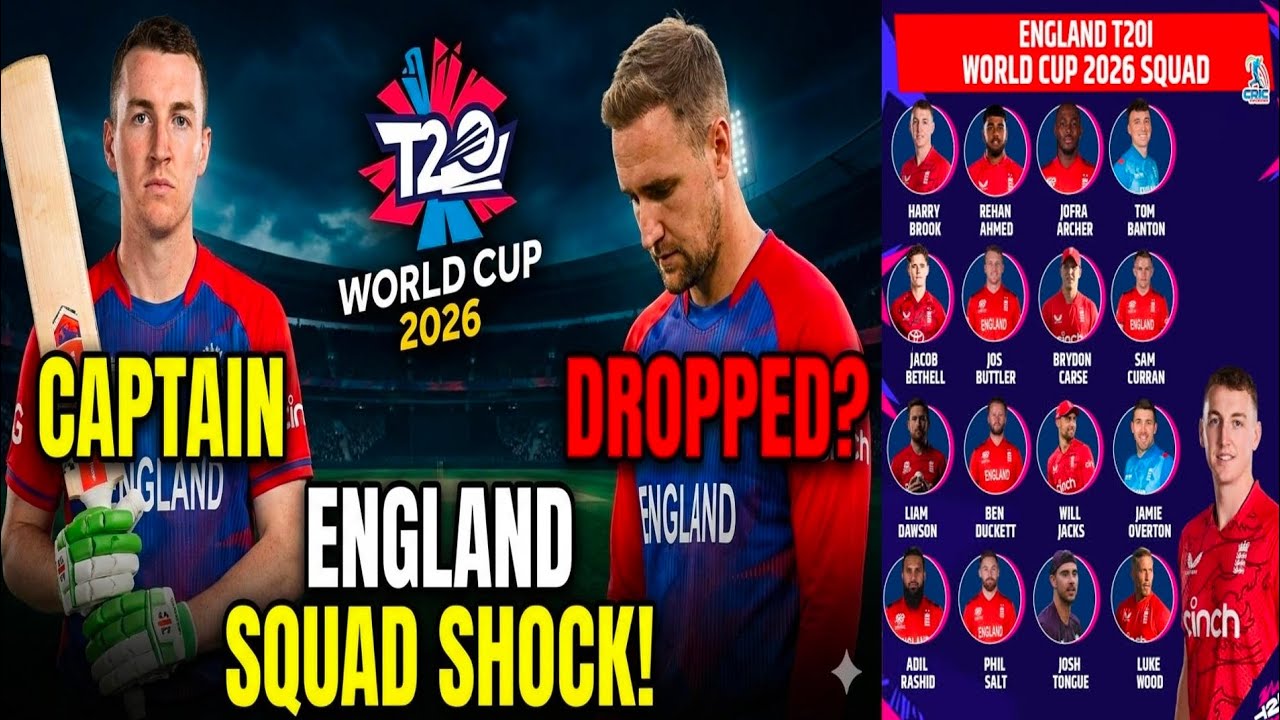 ENGLAND'S T20 WORLD CUP 2026 SQUAD IS HERE!😱 Harry Brook: New Captain, New Era❓️| No Livingstone❗️