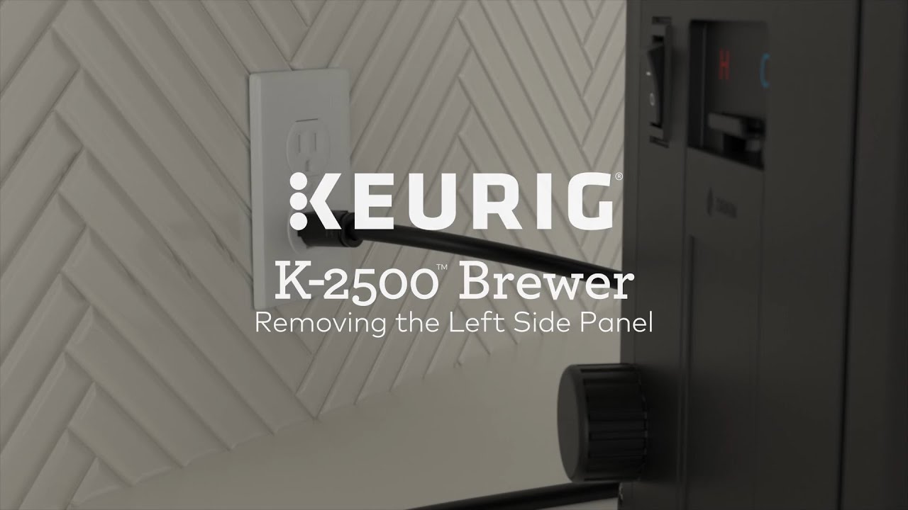 Removing the Left Side Panel on the Keurig® K-2500™ 
