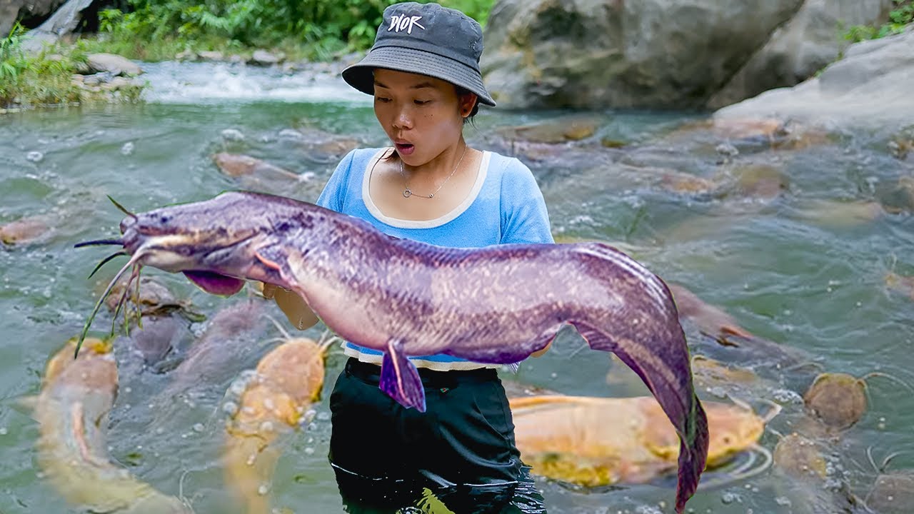 Life off the grid: Catch giant fish and gather wild foods - YouTube