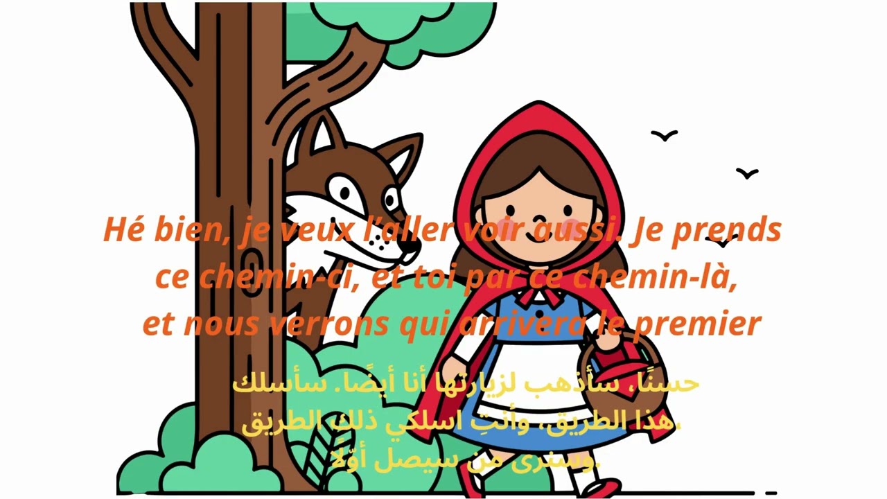 Leçon 4 : La lecture – Le Petit Chaperon Rouge avec sous-titres en arabe