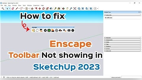 How to fix Enscape toolbar not showing SketchUp || Enscape toolbar missing SketchUp