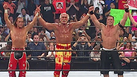 John Cena, Shawn Michaels & Hulk Hogan team up: Ra...