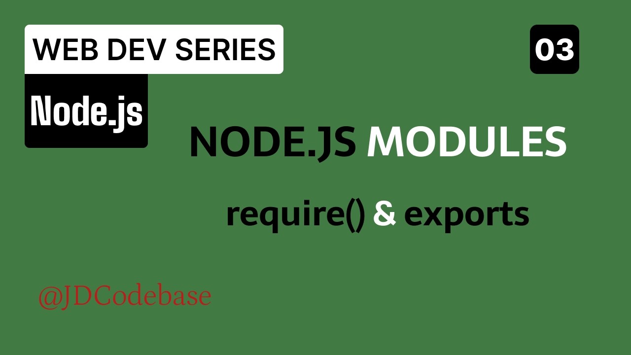 Node.js Modules Explained for Beginners | require() & module.exports ...
