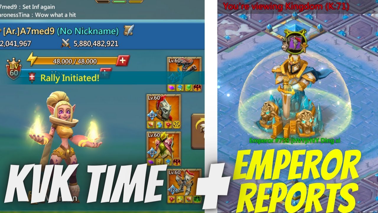 Lords Mobile - Let do some KvK + Emperor Reports from A7med9 - YouTube