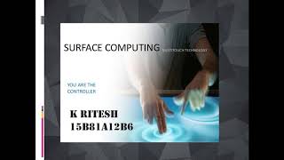 Surface computing |CVR COLLEGE OF ENGINEERING