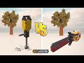 Chainsaw vs jackhammer  teardown