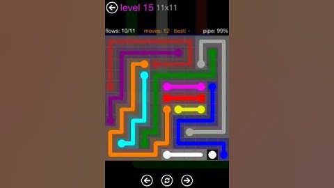 Flow Free 11x11 Level 15 walkthrough Purple Pack iPad
