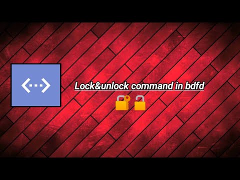 How to code lock&unlock channel command in bdfd