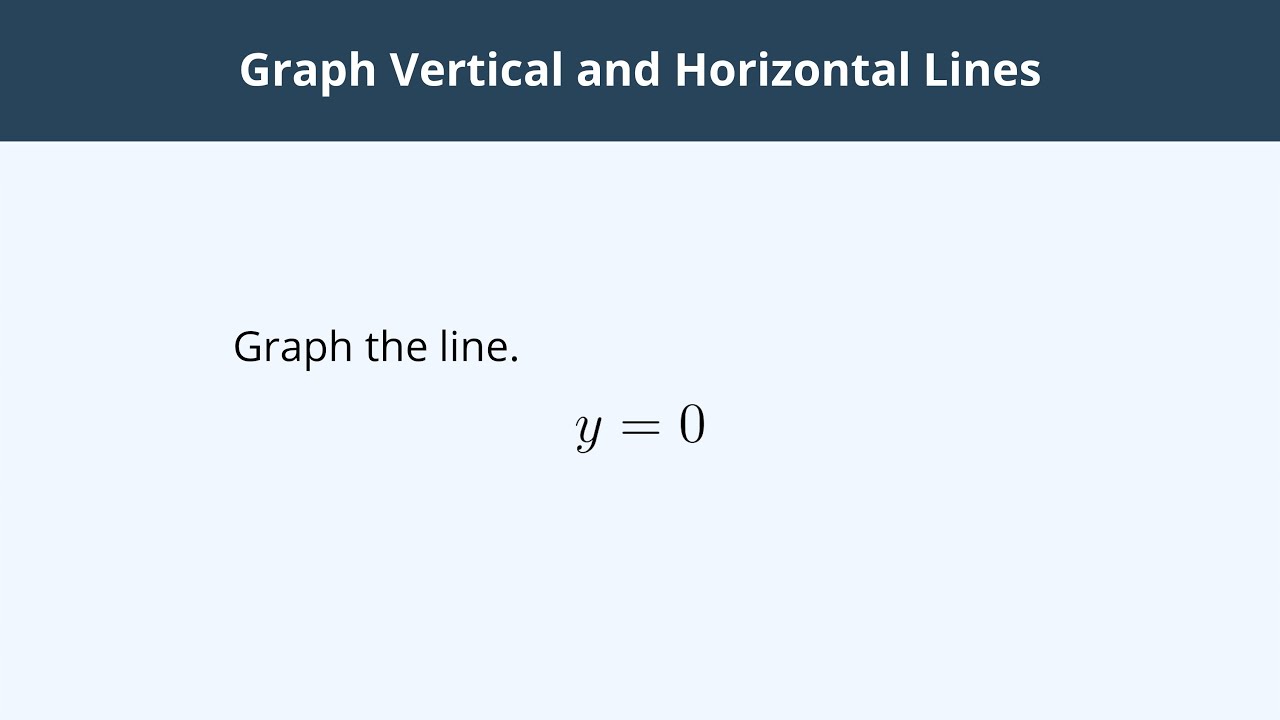 Graph Vertical and Horizontal Lines - 4 - YouTube