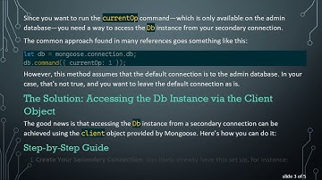 How to Efficiently Access the Db Instance from a Secondary Connection in MongoDB with Mongoose