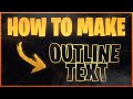 Outline text in photoshop 
