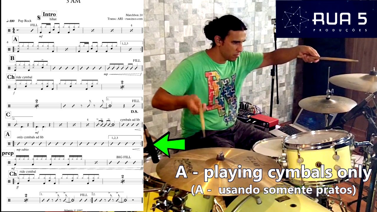 3AM (Matchbox 20) - [Drum cover com partitura]