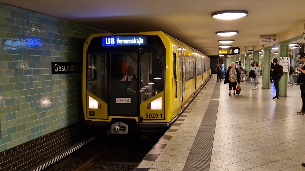 Mitfahrt in der U8 von Gesundbrunnen bis Hermannstraße im H01 5029-6