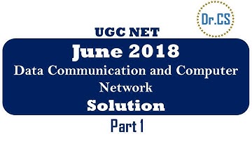 UGC NET June 2018 Data Communication and Network part 1