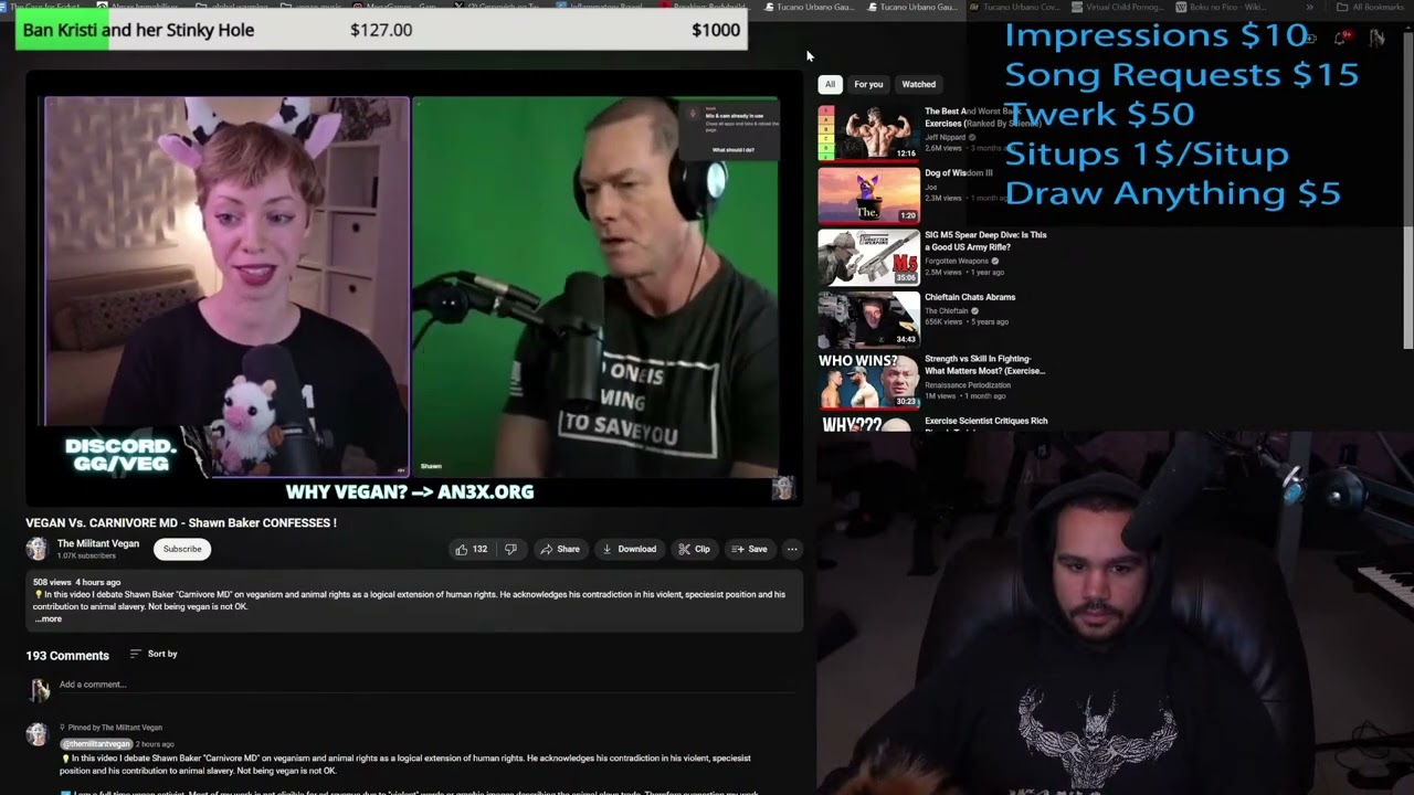 The Militant Vegan VS Shawn Baker - Veganism Debate: Vegan Gains Reacts