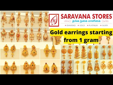 Saravana thanga nagai maligai earrings from 1 gms|Saravana selvarathinam jewellery|Shopping Reviews
