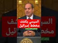 السيسي يكشف مخطط إسرائيل غزة فلسطين 