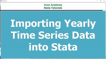importing yearly time series data into stata