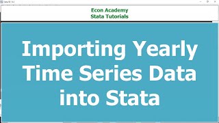 importing yearly time series data into stata